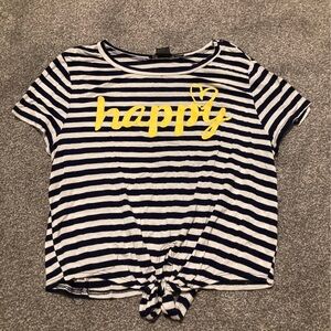 Womens striped tie top size small